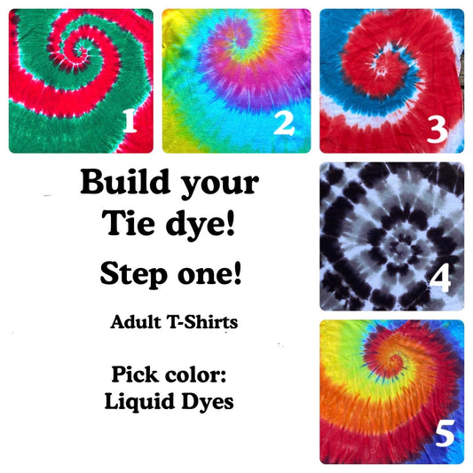 Step One: Pick Your Shirt! Liquid Color Options Unisex Adult XS-5XL