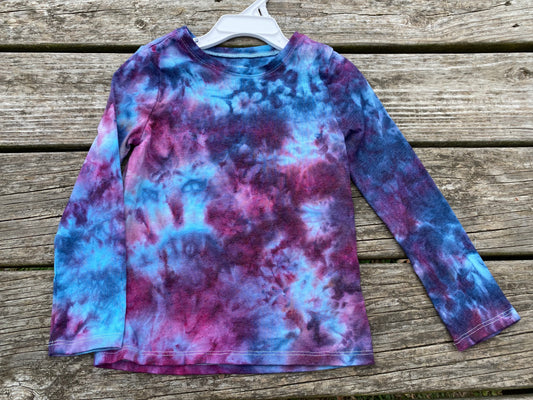 Garanimals 5t long sleeve toddler T-shirt purple and blue ice dyed scrunch