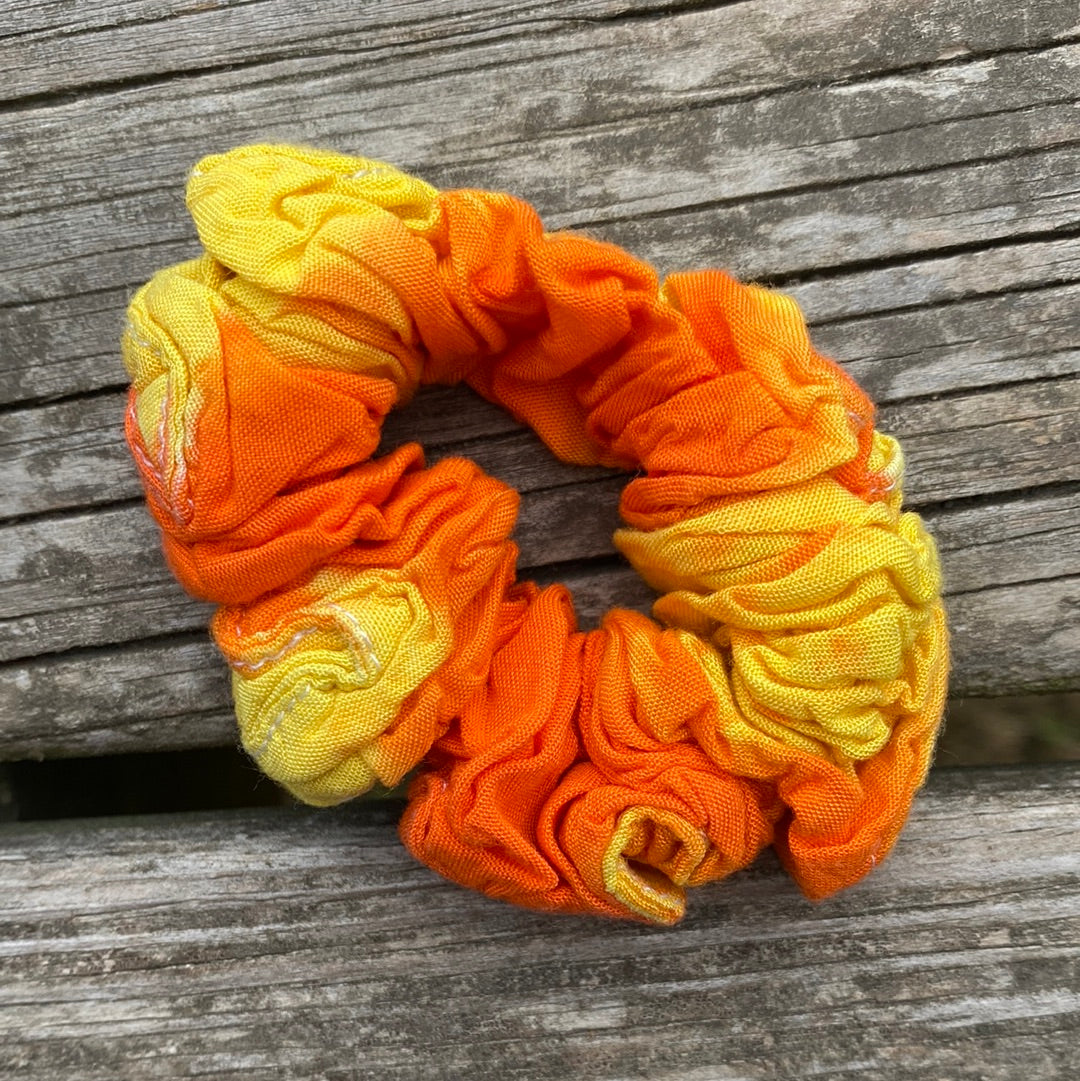 Rayon hair scrunches pink yellow orange - your choice