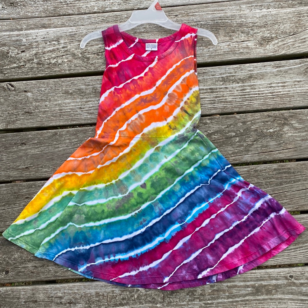Dharma dress girls size 8 beautiful 40 colors rainbow stripe design youth