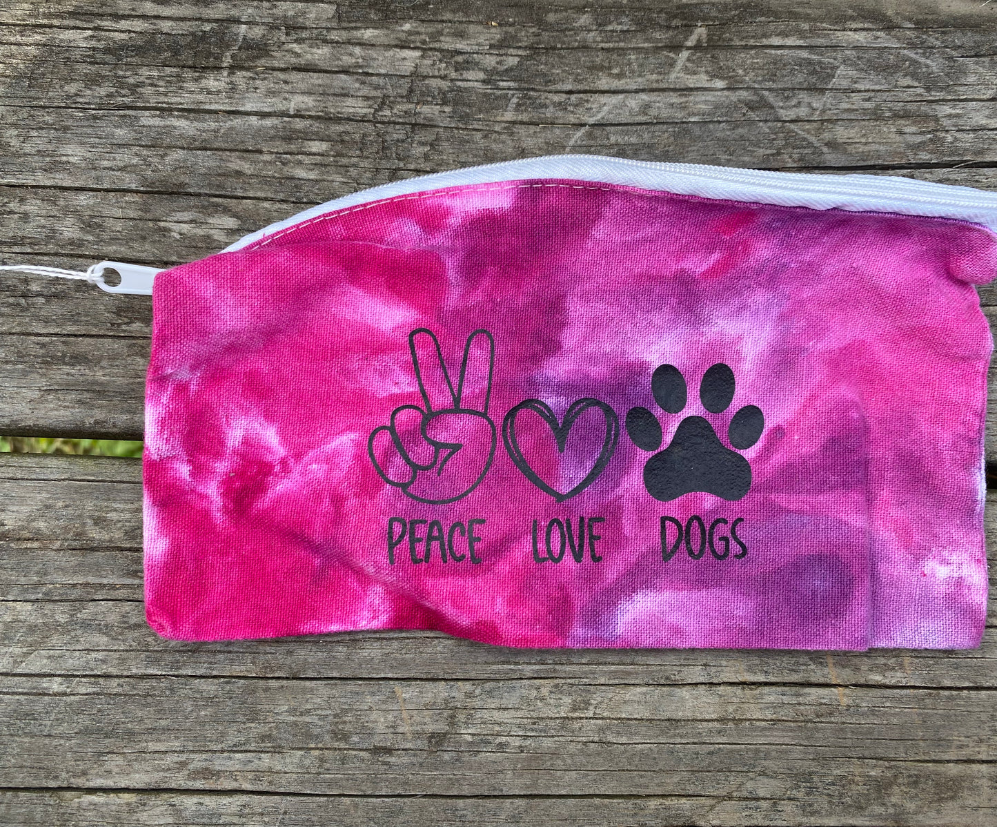 Small 8x4 pouches printed dog paw print