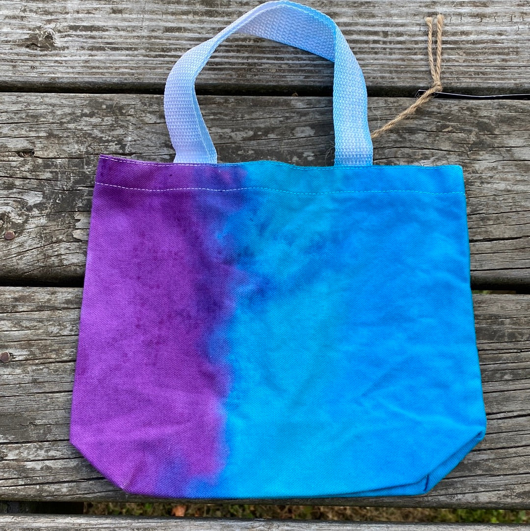 Canvas tote 10x8.5 (blue and purple)