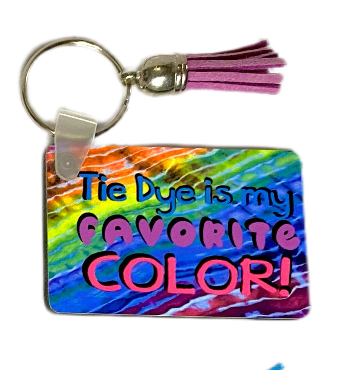 Tie Dye is my favorite color! keychains with Addy's designs - your choice