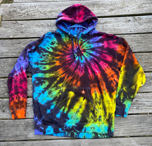 2XL adult independent trading hoodie Rainbow and Black