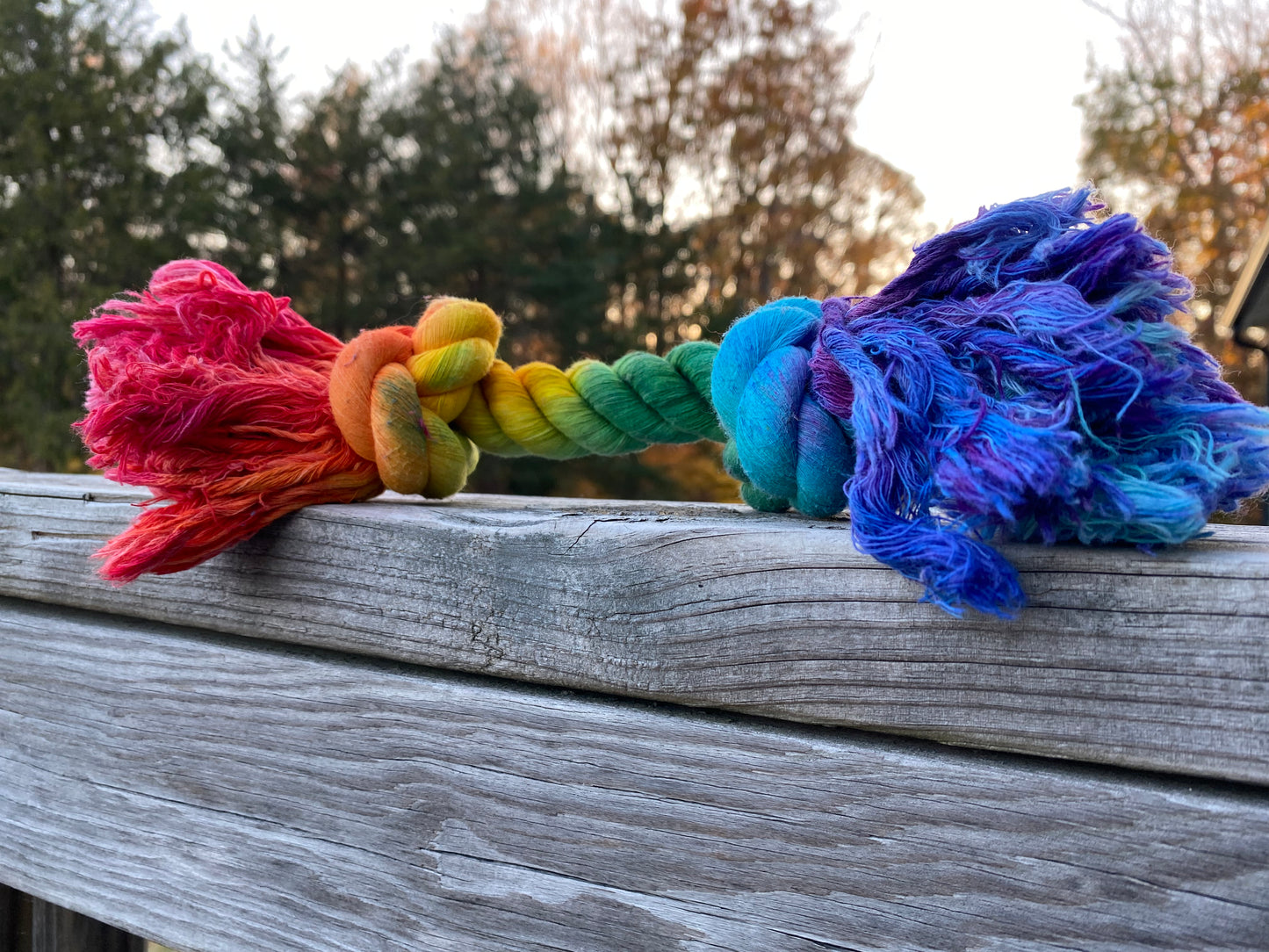 Rope Dog toy medium 12” rainbow