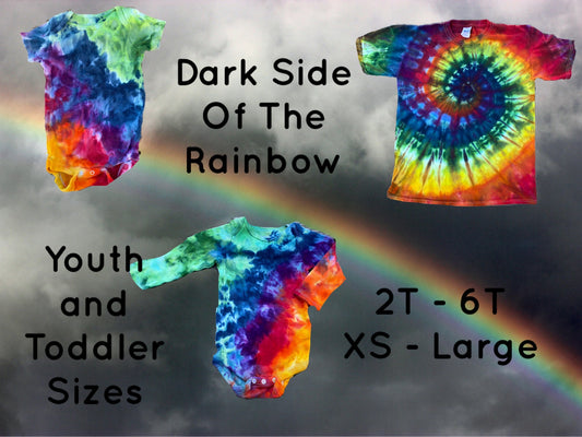 Dark Side of the Rainbow T-Shirt Toddler and Youth Sizes Ice, Muck or Liquid Dyed - Your Choice!