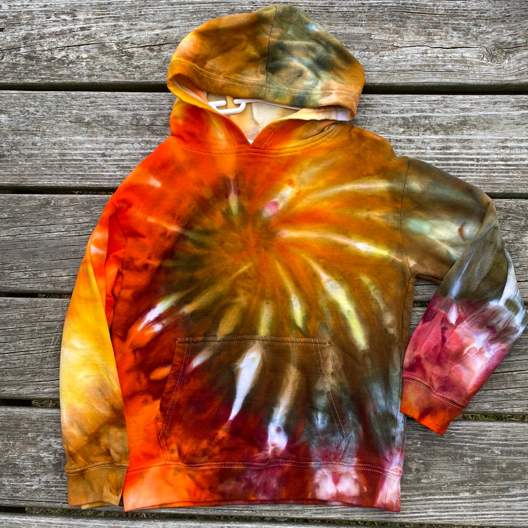 Delta youth hoodie small orange gold fall colors