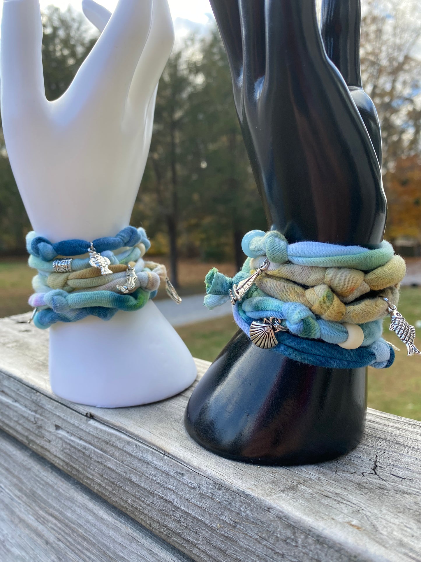 Beach Themed Natural Wraps - Charm Bracelet, anklet and more! Beautiful and unique! You choose!