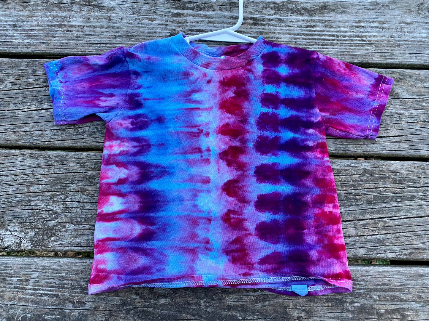 Delta 4t purple ice dye pleat toddler shirt