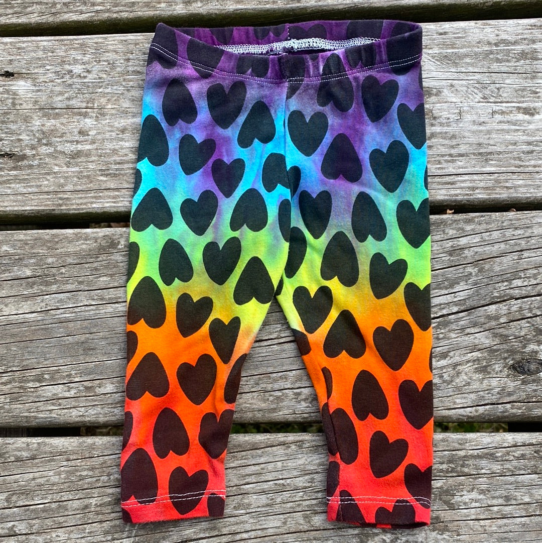 12 month cat and Jack rainbow heart leggings