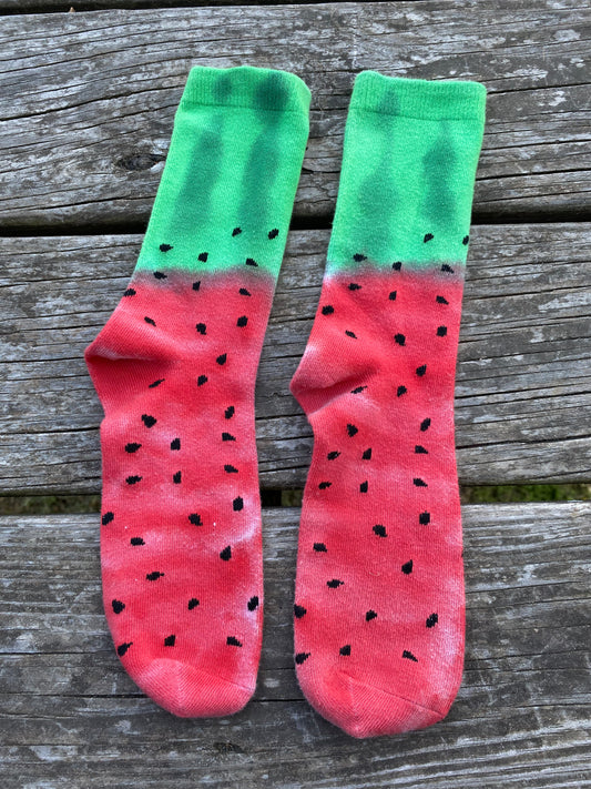 Adult watermelon crazy socks
