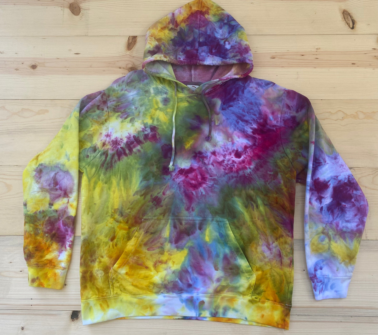 Large Adult Ice Dyed Hoodie