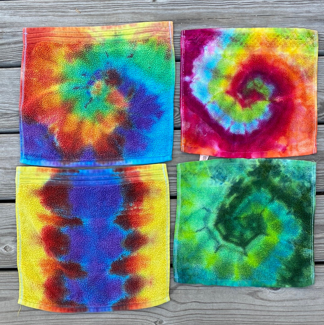 Washcloth - your choice rainbow, greens, spirals