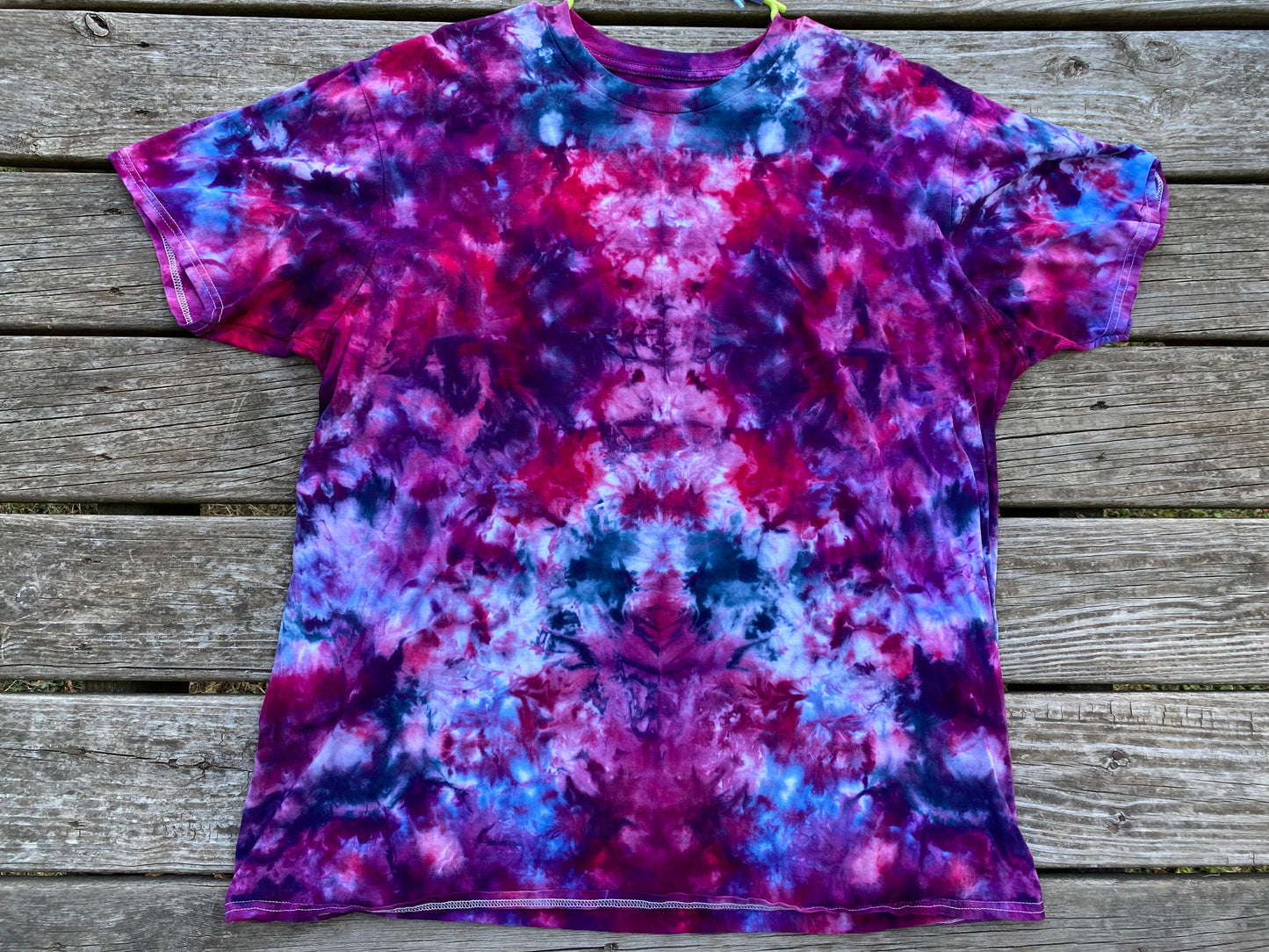 George 2XL adult unisex t-shirt Purple Mirror Scrunch Ice Dye