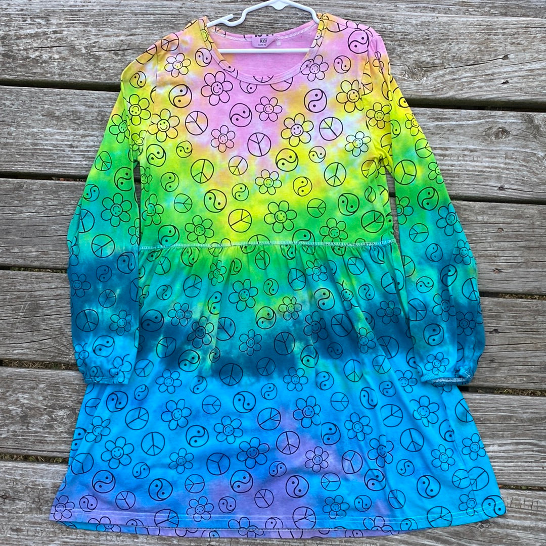 Cotton on 13-14 girls dress pastel rainbow scrunch