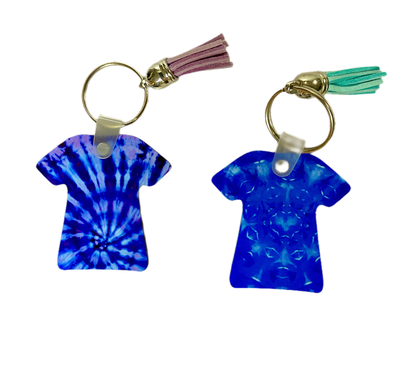 Tie dye T-shirt keychains