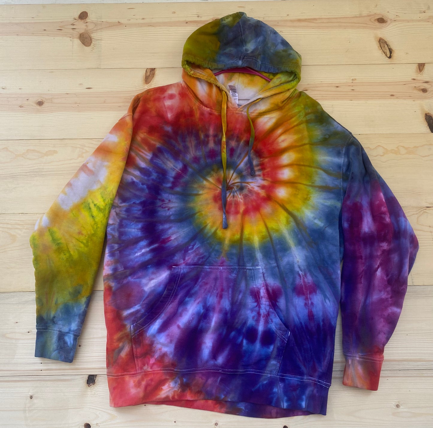 2XL Ice Dyed Spiral Adult Hoodie