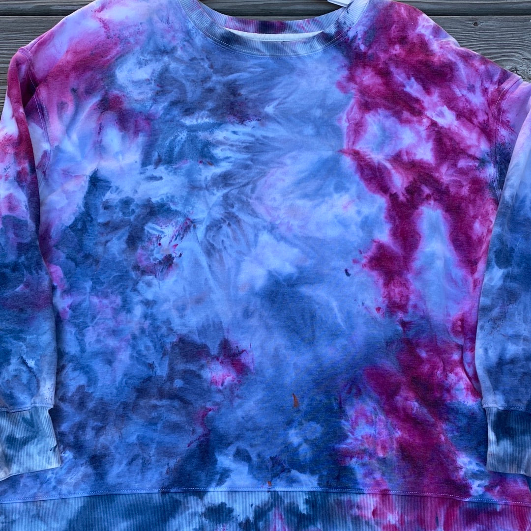 Terra & sky 2xl sweater blue and purple scrunch women's