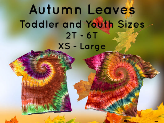 Autumn Leaves T-Shirt Toddler and Youth Sizes Ice or Liquid Dyed - Your Choice!