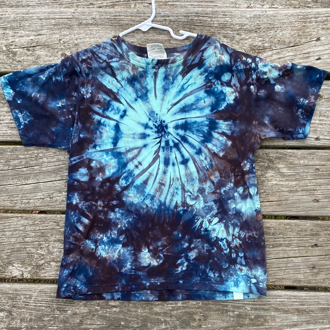 Comfort colors youth large spiral blues galaxy