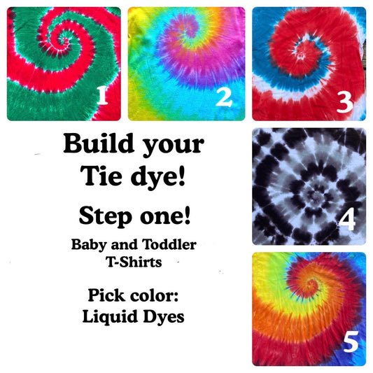 Step One: Pick Your Shirt! Liquid Colors Baby and Toddler T-Shirts