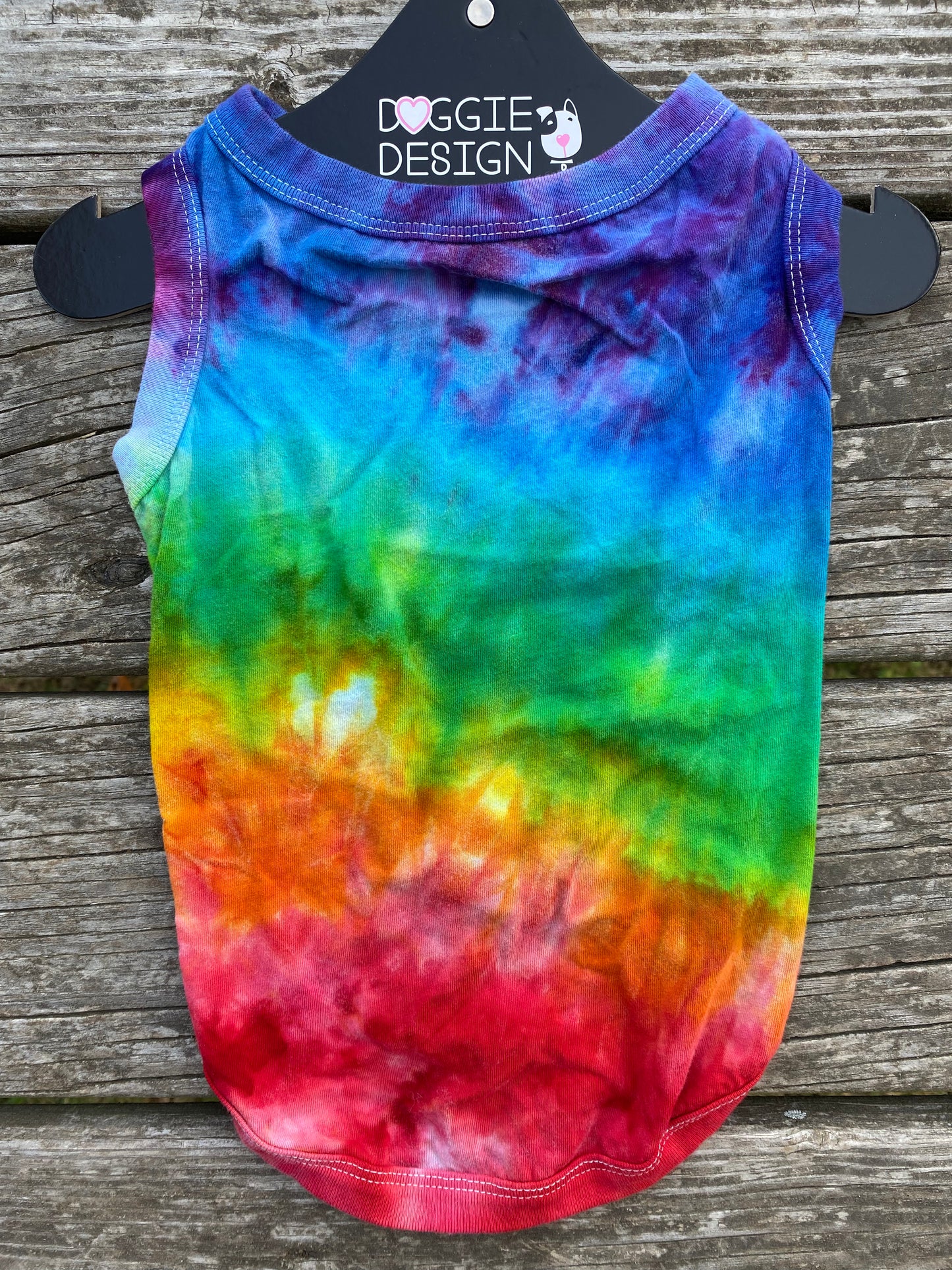 Large dog shirt doggie design rainbow