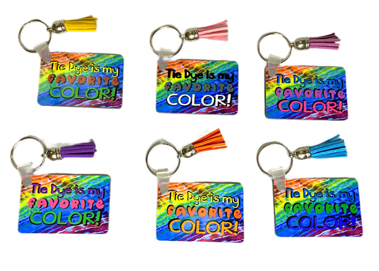 Tie Dye is my favorite color! keychains with Addy's designs - your choice