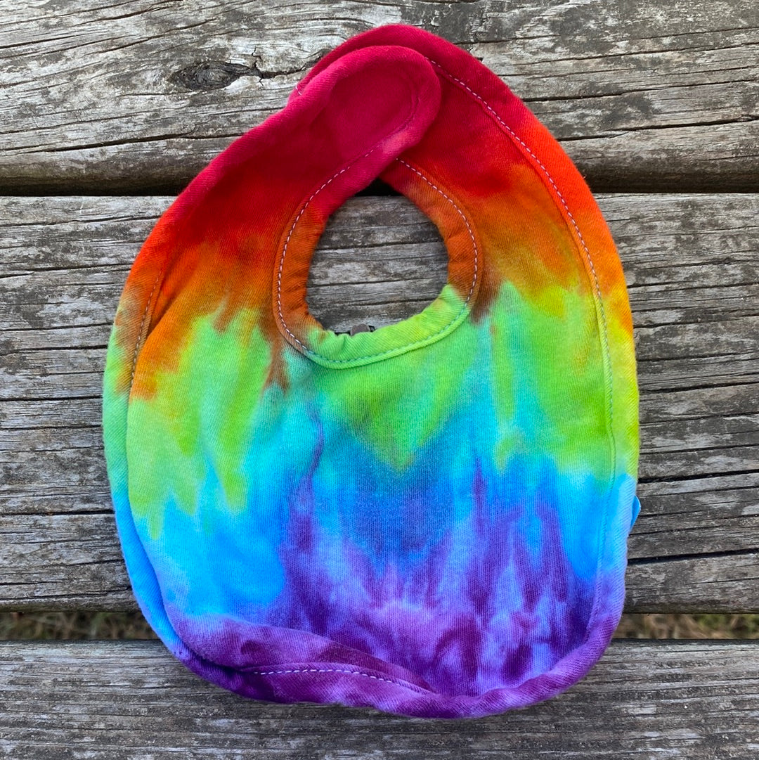 Baby bib rainbow ice dyed