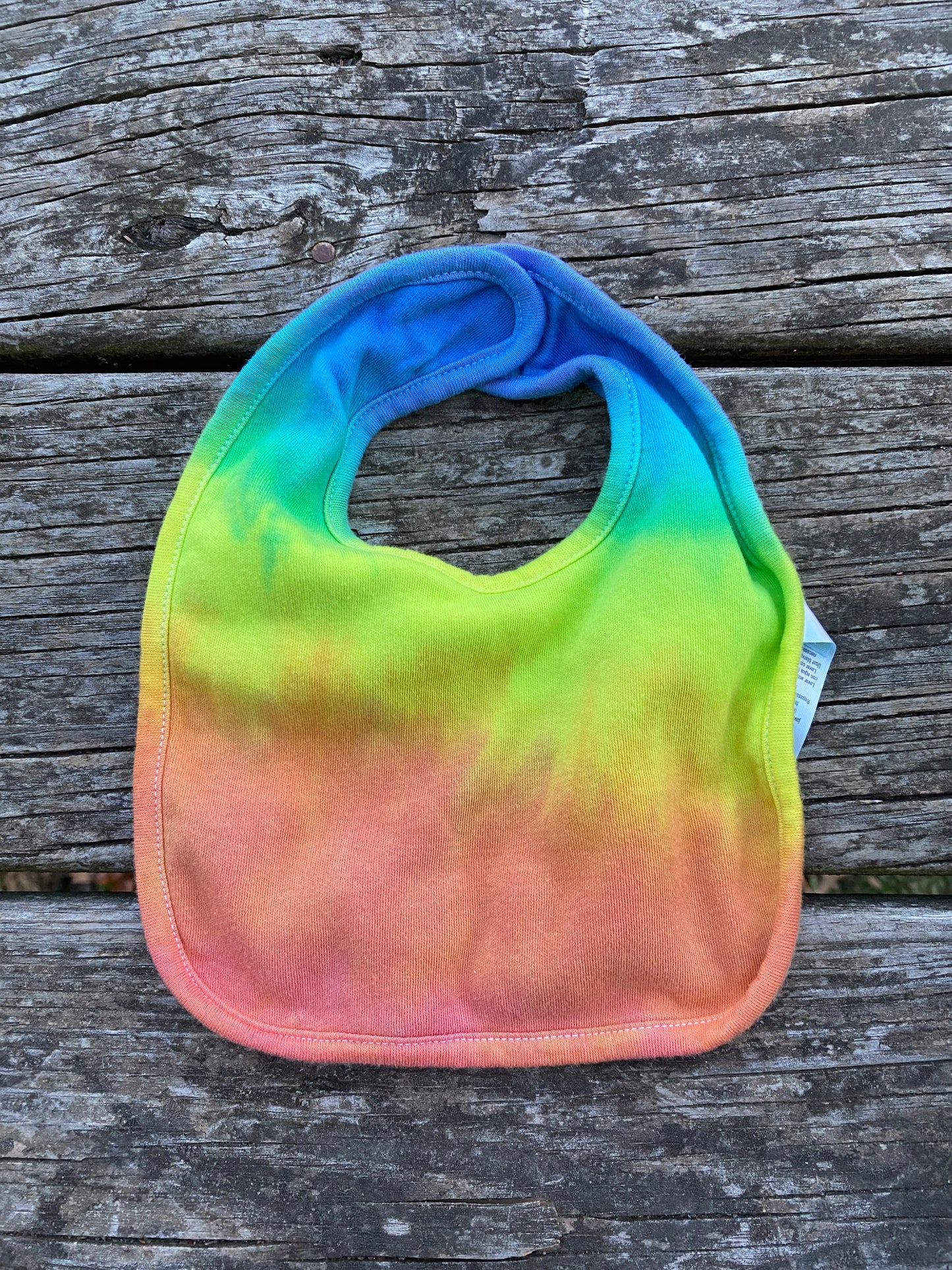 Liquid Rainbow Velcro baby bib